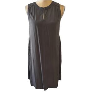Calypso St Barth Gray Silk Shift Dress Size S